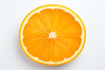Sliced ​​oranges isolated on white background
