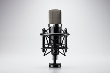 Isolated studio microphone on white background