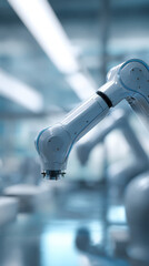 Robotic arm in modern laboratory setting, showcasing advanced technology