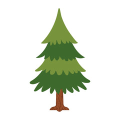 Christmas tree  vector isolated on transparent background