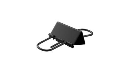 Black metal binder clip for papers 1.