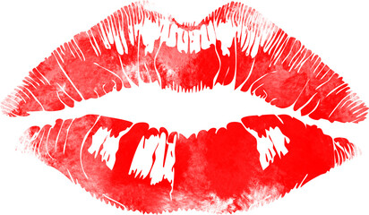red lips print