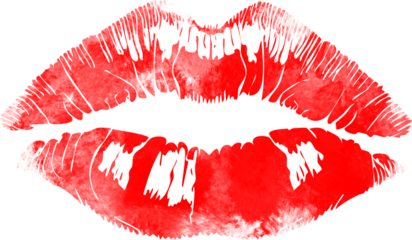 red lips print
