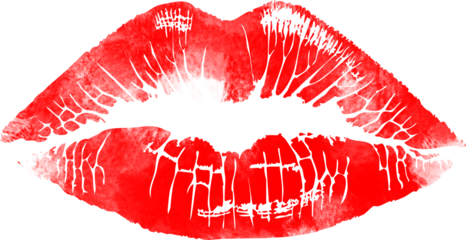 red lips print