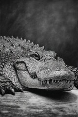 Obraz premium Close up croc detail