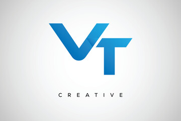 VT Creative Monogram Letter mark Logo – Modern Branding Design & Business Identity