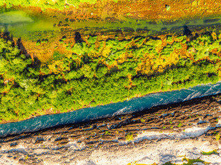 Flowing Bunski Kanal Most in Bacevici near Mostar in Bosnia and Herzegovina