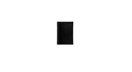 Black rectangular switch plate wall mounted.