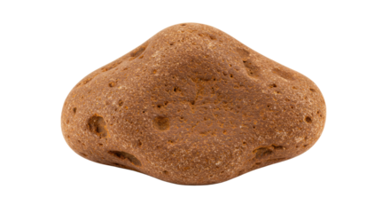 Closeup of a reddish brown porous rock.