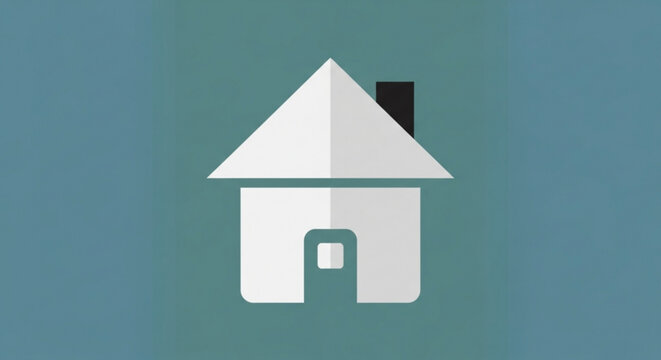 Simple home icon symbolizing real estate, mortgage, or property investment, perfect for modern website design, app interfaces, or marketing materials about housing solutions