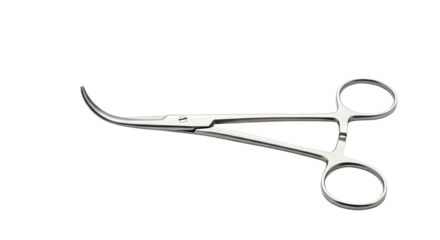 curved surgical forceps medical instrument.