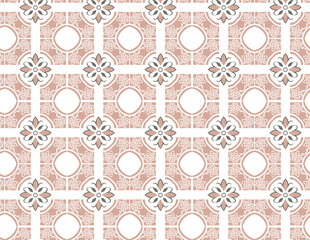 Geometric Pattern: Intricate geometric pattern with repeating circular and floral elements in a harmonious and balanced layout.