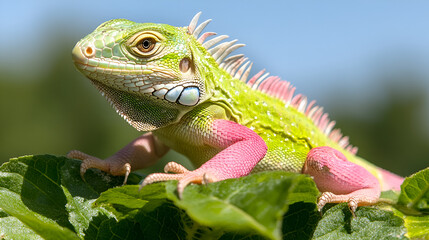 Obraz premium iguana on a tree