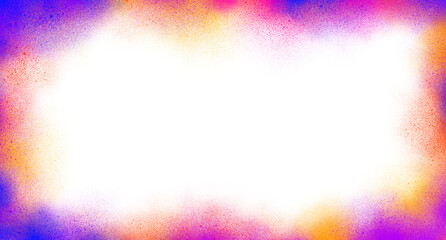 Rainbow Powder Blast Frame with Central Space