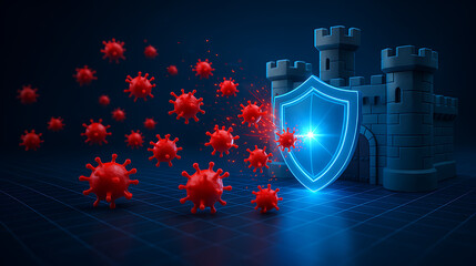 Digital Fortress with Shield Defense