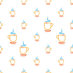 Tea Cup Icon Seamless Pattern M_2509002