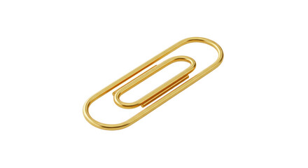 Obraz premium Gold metal paperclip office supply stationery.
