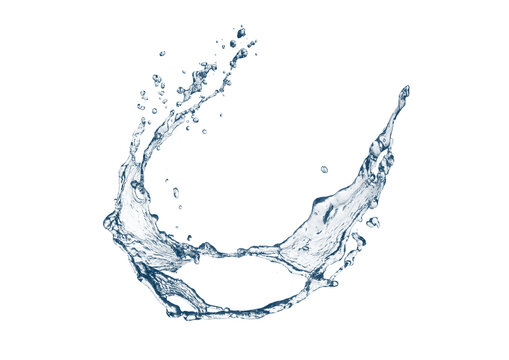 抽象的な青い波と水しぶき