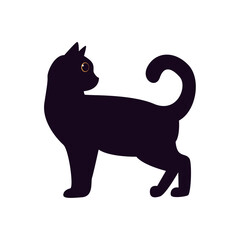 Black Cat Silhouette Illustration