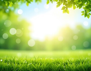 Fresh, vibrant spring scene with bokeh