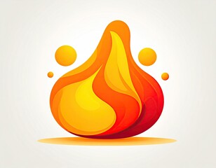Abstract stylized fire logo