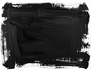 Black paint strokes forming a rectangular shape on white