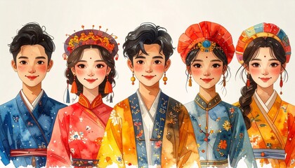 Diversity & Cultural Representation - Traditional Costume Illustration