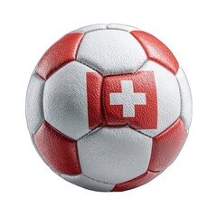Fototapeta premium Soccer ball with Swiss flag