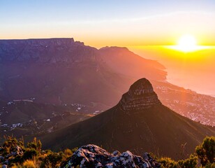 Sunrise over Table Mountain, Cape Town