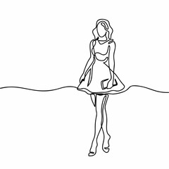 girl in a white dress