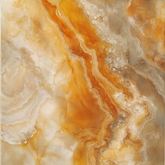 Obraz premium Smooth marble or stone look. Painted with a soft, watery style. Colors include brown, orange, and yellow-beige. Like a shiny tile or slab. 