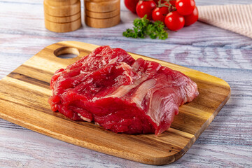 Raw beef cut uncooked fillet
