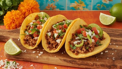 Mexican Beef Tacos with Salsa