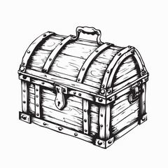 1Wooden Chest Vector Design for Treasure and Adventure Theme