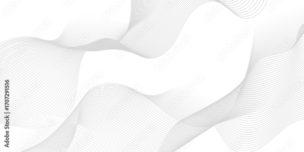 Wall mural vector wave digital white and gray blend futuristic technology flow tech transparent line stripe ene