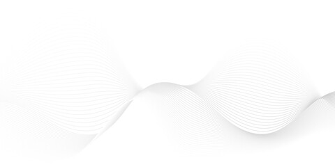 Vector wave digital white and gray blend futuristic technology flow tech transparent line stripe energy connection web music and sound, beautiful dynamic smooth space texture background.	