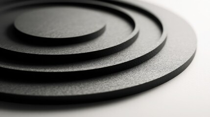 Round circular object placed on a white surface highlighting simple design and emphasizing visual balance