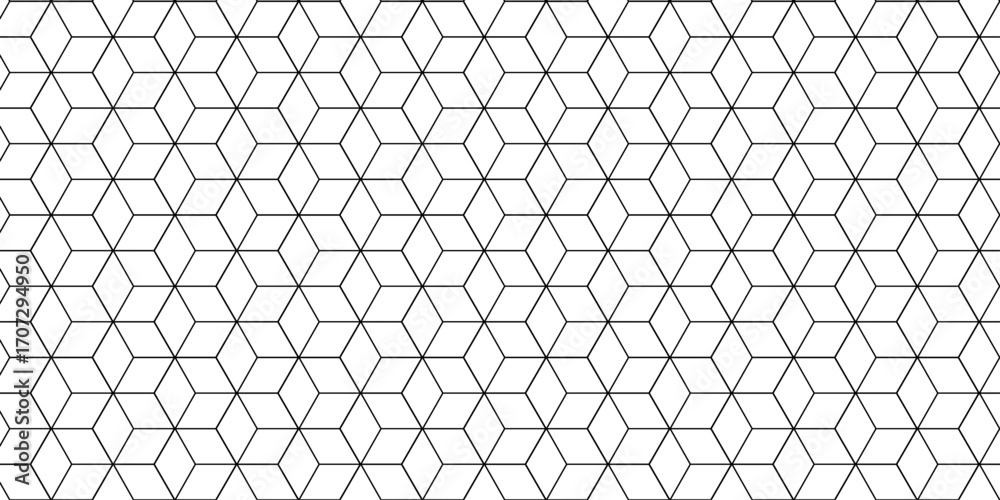 Wall mural vector grid line box and metal cube creative geometric fabric abstract tiles gradient web tech conne