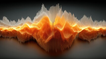 Dynamic sound wave representing growth and frequency in a conceptual icon for phase-pacing expansion model design