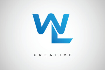 WL Creative Monogram Lettermark Logo &ndash; Modern Branding Design & Business Identity