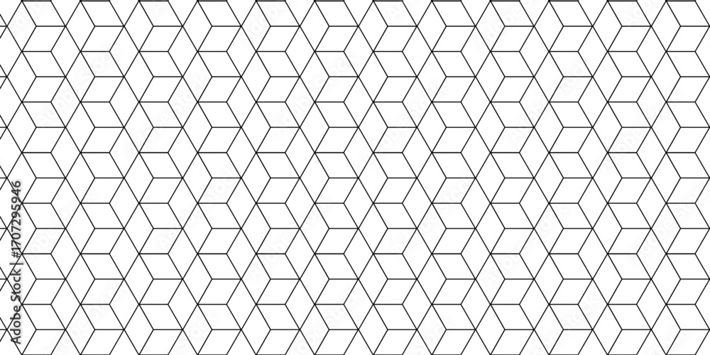 Wall mural vector grid line box and metal cube creative geometric fabric abstract tiles gradient web tech conne