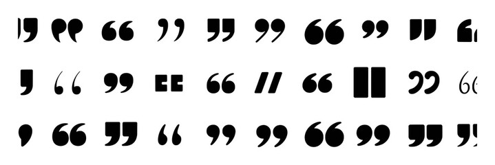Collection of Various Quotation Mark Styles and Punctuation Symbols © Sultana