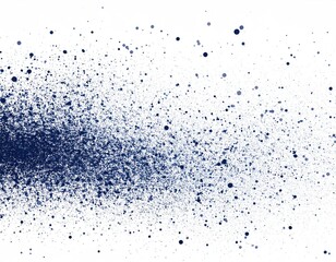 Fototapeta premium Indigo spray paint splatter on white background