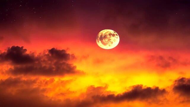 fire and moon