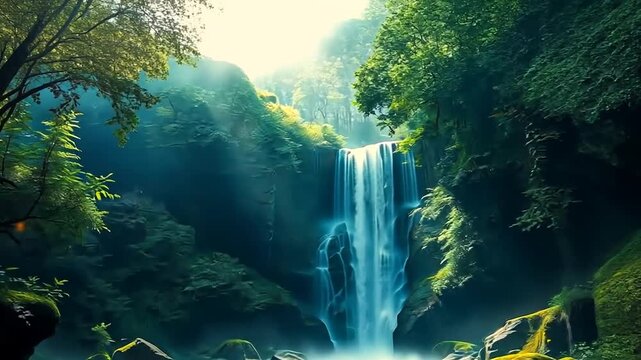 underwater scene in the forest