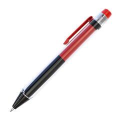 Red and Black Transparent Pen on Black Background
