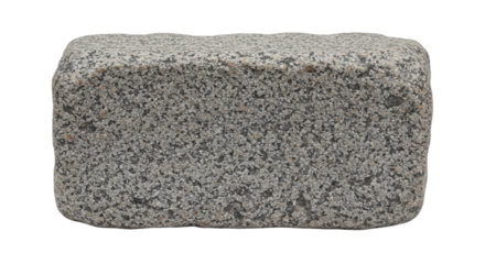 Grey stone block rectangular shape building material.