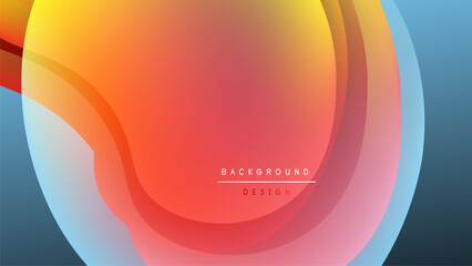 Abstract colorful layers create dynamic visual effect. Gradient hues blend, forming modern background design. Smooth shapes suggest movement.