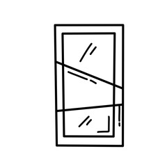 handdrawn glass window