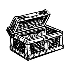 A sketchy style illustration representing storage trunk